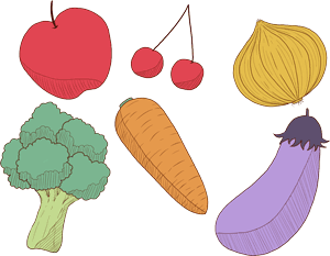 野菜や果物のイラスト