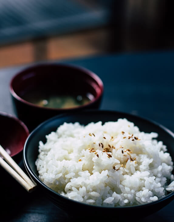 月霞の朝ごはん白米