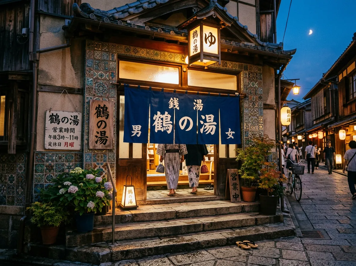 共同浴場の入口