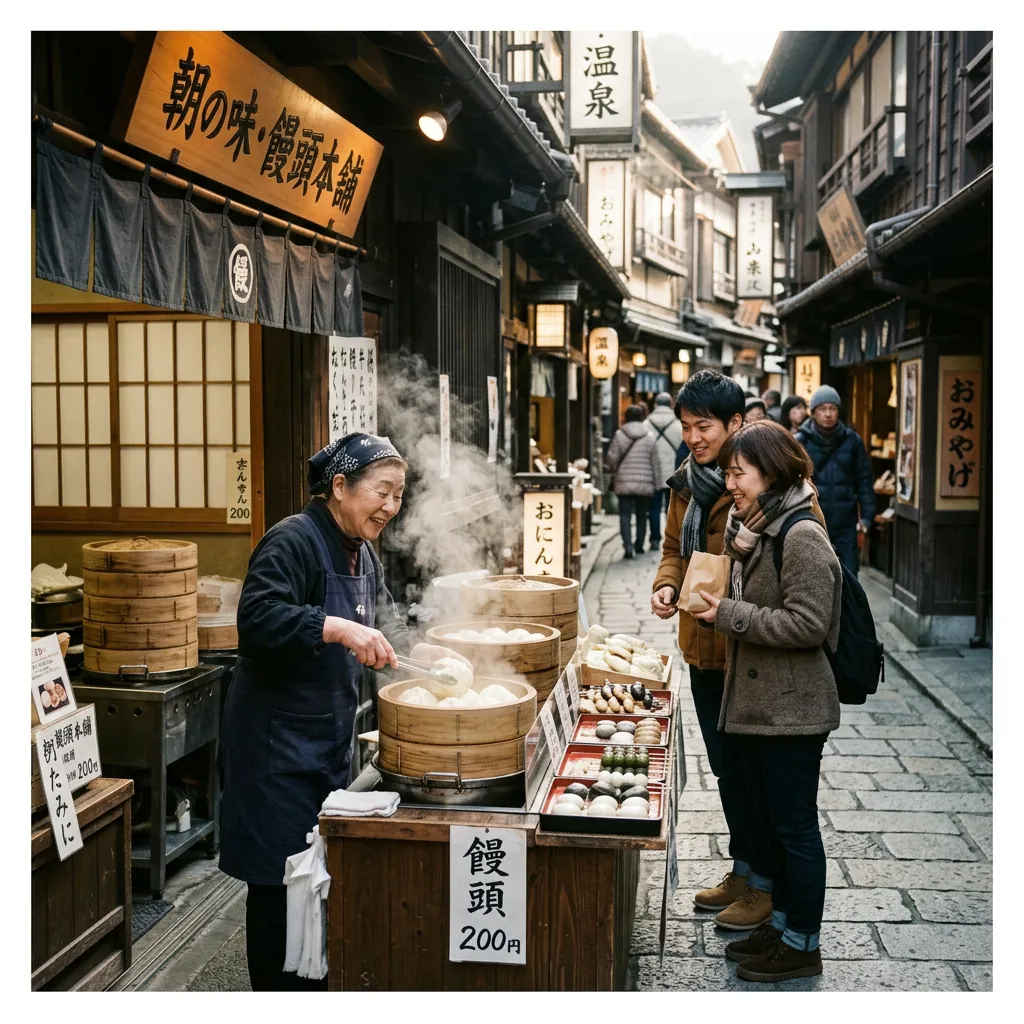 朝の食べ歩きツアー