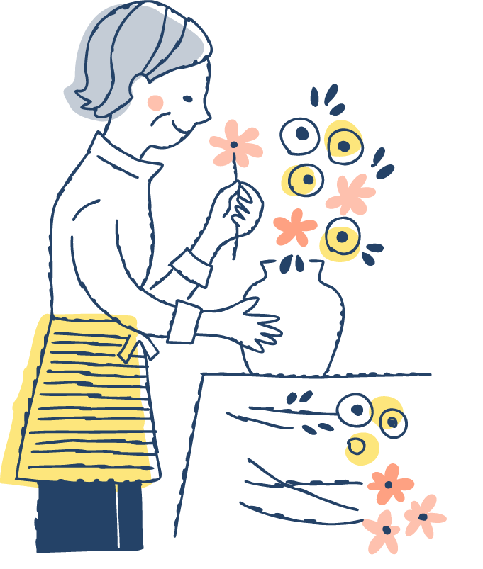 生け花のイラスト